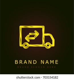 Truck golden metallic logo