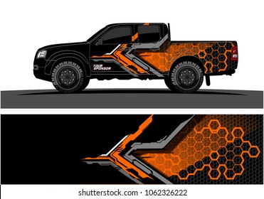 Truck Graphic. Abstract modern lines graphic design for truck and vehicle wrap and branding stickers