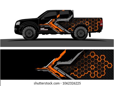 Truck Graphic. Abstract modern lines graphic design for truck and vehicle wrap and branding stickers
