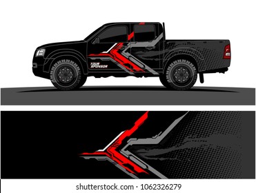 Truck Graphic. Abstract modern lines graphic design for truck and vehicle wrap and branding stickers