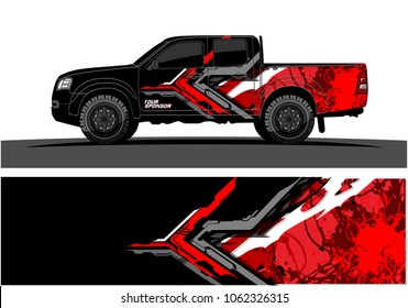 Truck Graphic. Abstract modern lines graphic design for truck and vehicle wrap and branding stickers