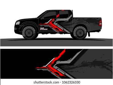 Truck Graphic. Abstract modern lines graphic design for truck and vehicle wrap and branding stickers