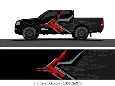 Truck Graphic. Abstract modern lines graphic design for truck and vehicle wrap and branding stickers