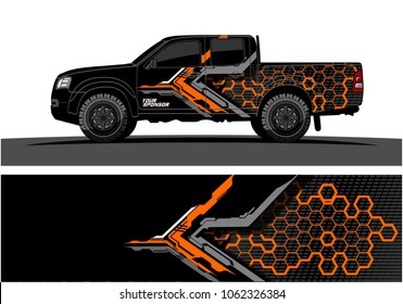 Truck Graphic. Abstract modern lines graphic design for truck and vehicle wrap and branding stickers