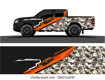 Truck Graphic. Abstract tech lines shape with grunge background