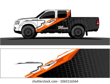 Truck Graphic. Abstract tech lines shape with grunge background