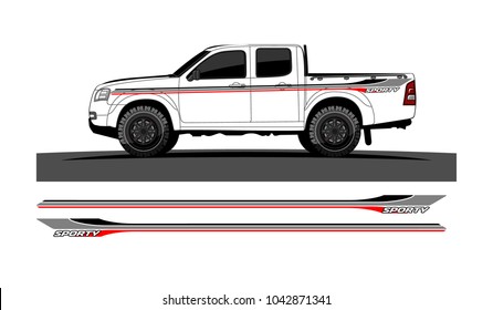 truck graphic background kit vector