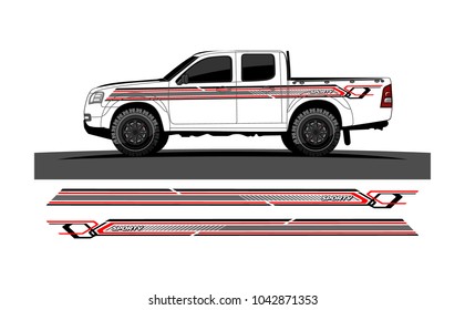 truck graphic background kit vector