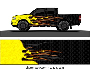 truck graphic background kit vector