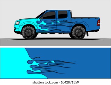 truck graphic background kit vector