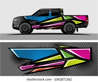 truck graphic background kit vector