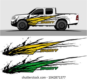 truck graphic background kit vector