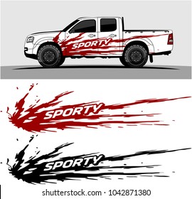 truck graphic background kit vector