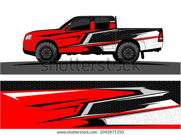 Truck Graphic Background Kit Vector Stock Vector (Royalty Free) 1042871350