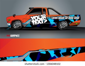 truck graphic background vector. orange abstract lines vector with modern camouflage design concept  for car and vehicles graphics vinyl wrap 
