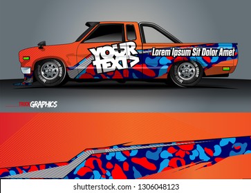 truck graphic background vector. orange abstract lines vector with modern camouflage design concept  for car and vehicles graphics vinyl wrap 
