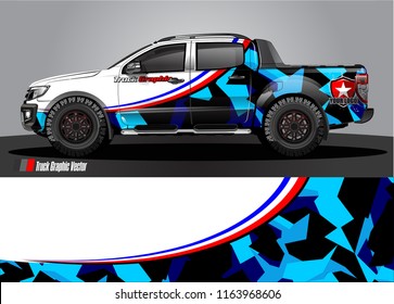 truck graphic decal. abstract stripe background designs for branding and vehicle livery 