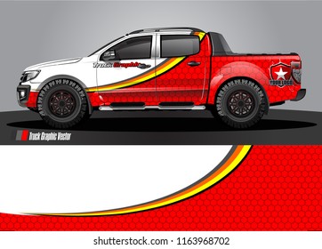 truck graphic decal. abstract stripe background designs for branding and vehicle livery 