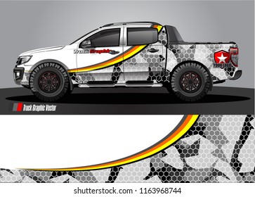 truck graphic decal. abstract stripe background designs for branding and vehicle livery 