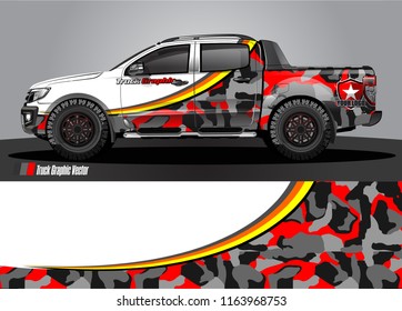 truck graphic decal. abstract stripe background designs for branding and vehicle livery 