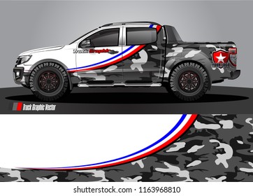 truck graphic decal. abstract stripe background designs for branding and vehicle livery 