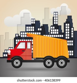 Truck graphic design , editable graphic