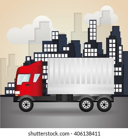 Truck graphic design , editable graphic