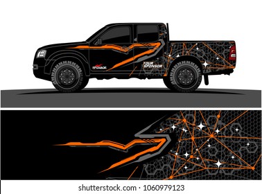 truck Graphic kit. Abstract graphic for car, boat and vehicle wrap