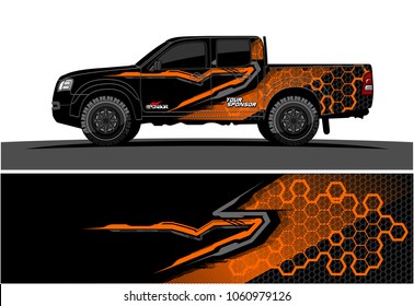truck Graphic kit. Abstract graphic for car, boat and vehicle wrap