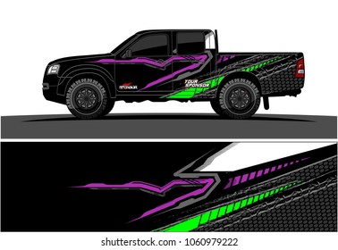 truck Graphic kit. Abstract graphic for car, boat and vehicle wrap