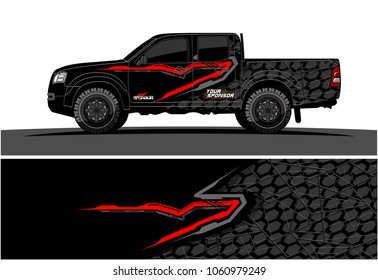 truck Graphic kit. Abstract graphic for car, boat and vehicle wrap