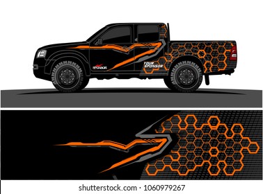 truck Graphic kit. Abstract graphic for car, boat and vehicle wrap