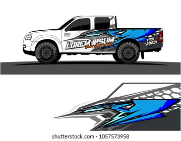Truck Graphic kit. abstract  Vector graphic for vehicle and boat. 