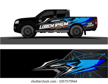 Truck Graphic kit. abstract  Vector graphic for vehicle and boat. 