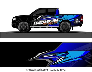 Truck Graphic kit. abstract  Vector graphic for vehicle and boat. 