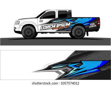 Truck Graphic kit. abstract  Vector graphic for vehicle and boat. 