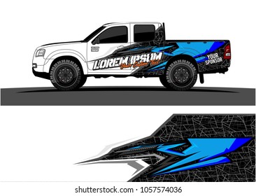 Truck Graphic kit. abstract  Vector graphic for vehicle and boat. 