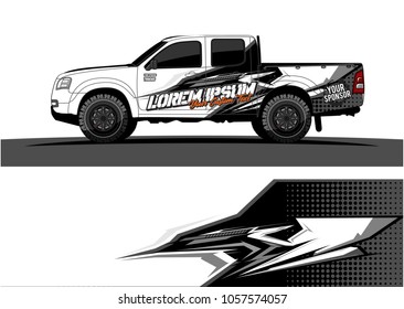 Truck Graphic kit. abstract  Vector graphic for vehicle and boat. 