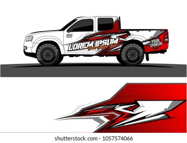 Truck Graphic kit. abstract  Vector graphic for vehicle and boat. 