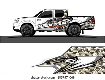 Truck Graphic kit. abstract  Vector graphic for vehicle and boat. 