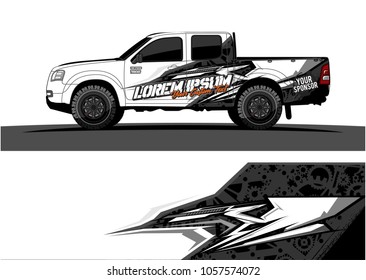 Truck Graphic kit. abstract  Vector graphic for vehicle and boat. 