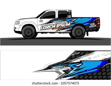 Truck Graphic kit. abstract  Vector graphic for vehicle and boat. 