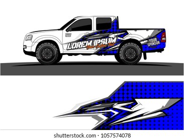 Truck Graphic kit. abstract  Vector graphic for vehicle and boat. 