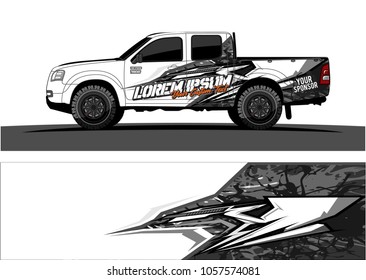 Truck Graphic kit. abstract  Vector graphic for vehicle and boat. 