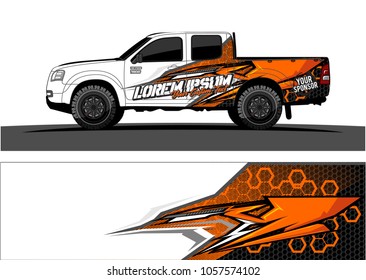 Truck Graphic kit. abstract  Vector graphic for vehicle and boat. 