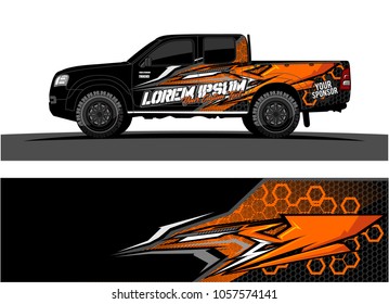 Truck Graphic kit. abstract  Vector graphic for vehicle and boat. 