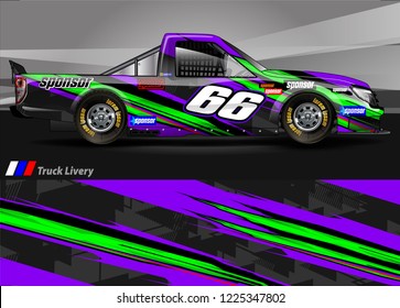 Truck graphic kit vector. abstract  lines with camouflage background for race car, van and vehicle sticker wrap