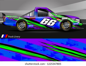 Truck graphic kit vector. abstract  lines with camouflage background for race car, van and vehicle sticker wrap