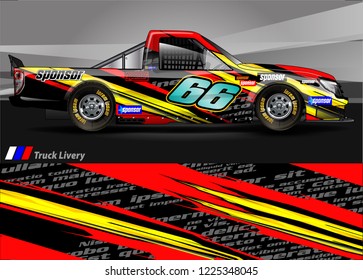 Truck graphic kit vector. abstract  lines with camouflage background for race car, van and vehicle sticker wrap