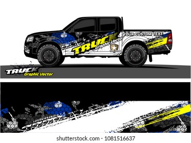 truck Graphic vector. abstract curved shape with camouflage background design for vinyl wrap and vehicle branding 